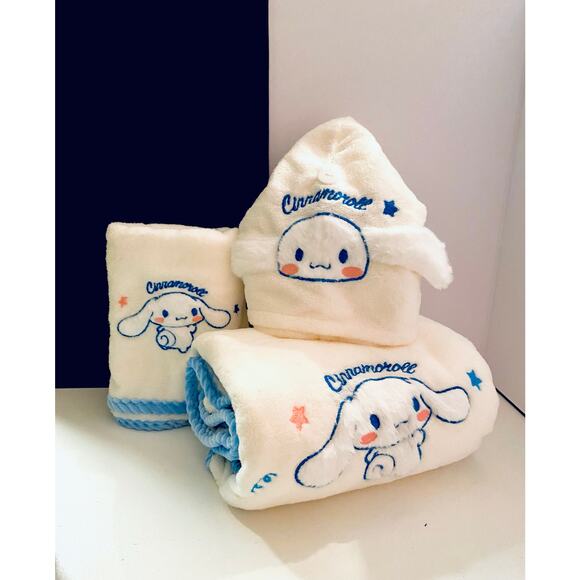 Cinnamoroll Towels and Head Wrap Set - Picture 2 of 7